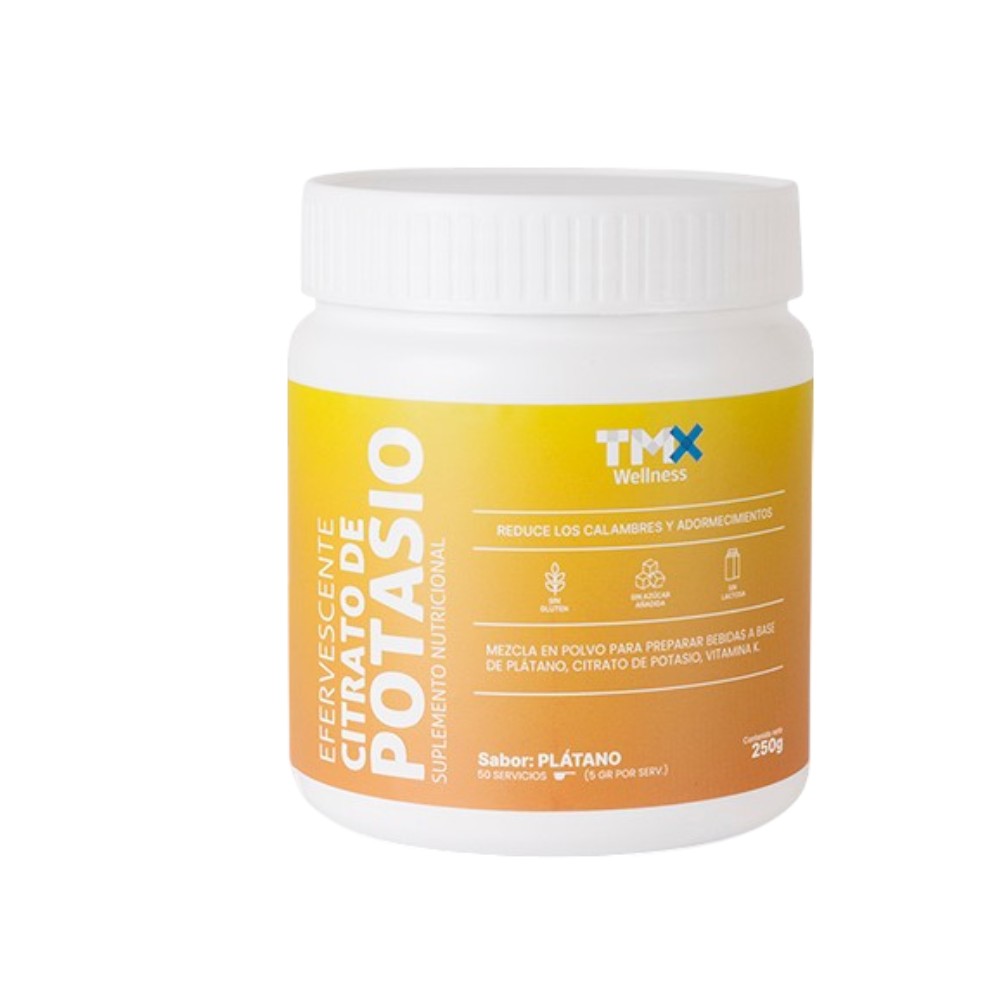 CITRATO DE POTASIO EFERVESCENTE PLATANO 250 GR TMX WELLNESS - 1