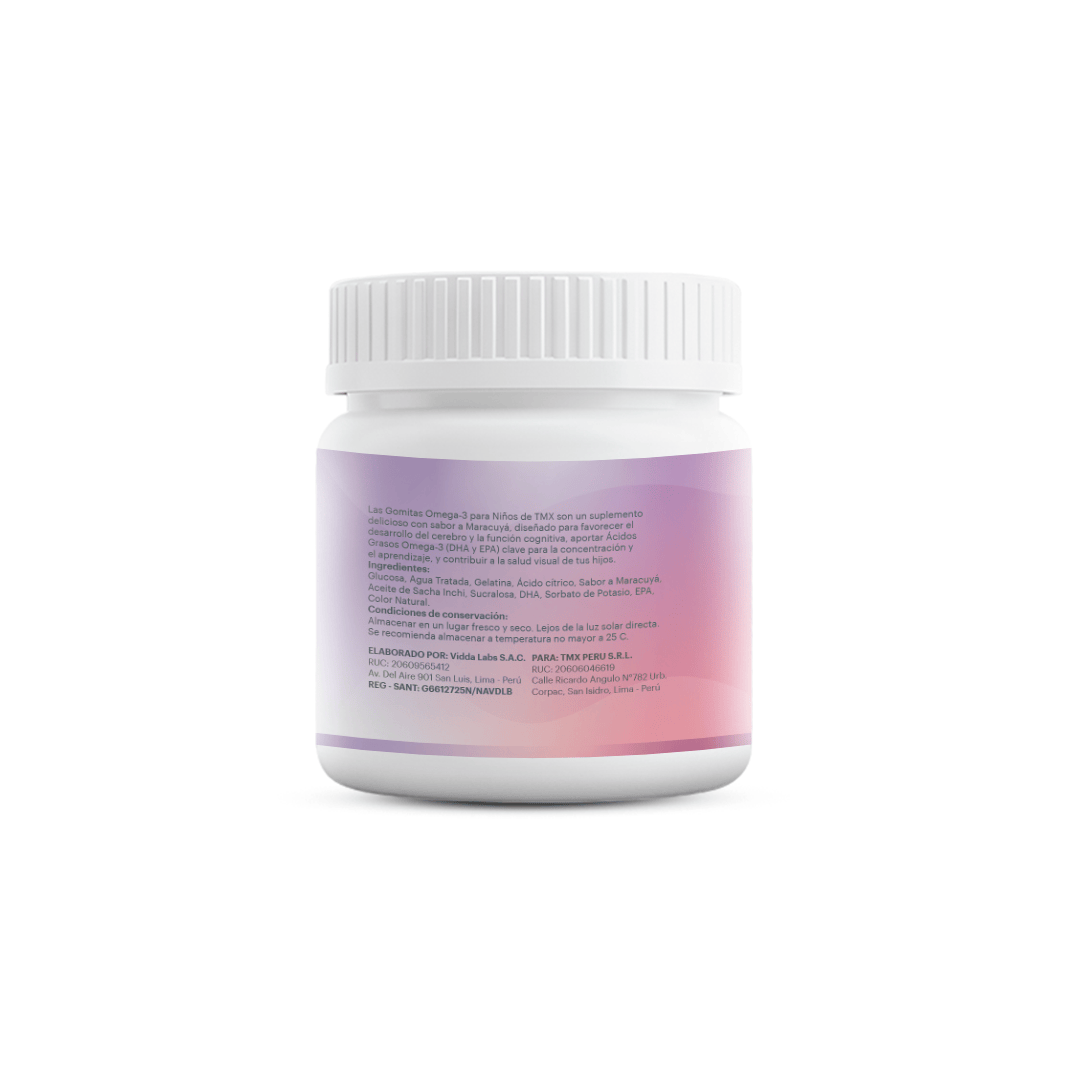 GOMITAS OMEGA NIÑOS 70 VITAMINAS TMX WELLNESS - 2