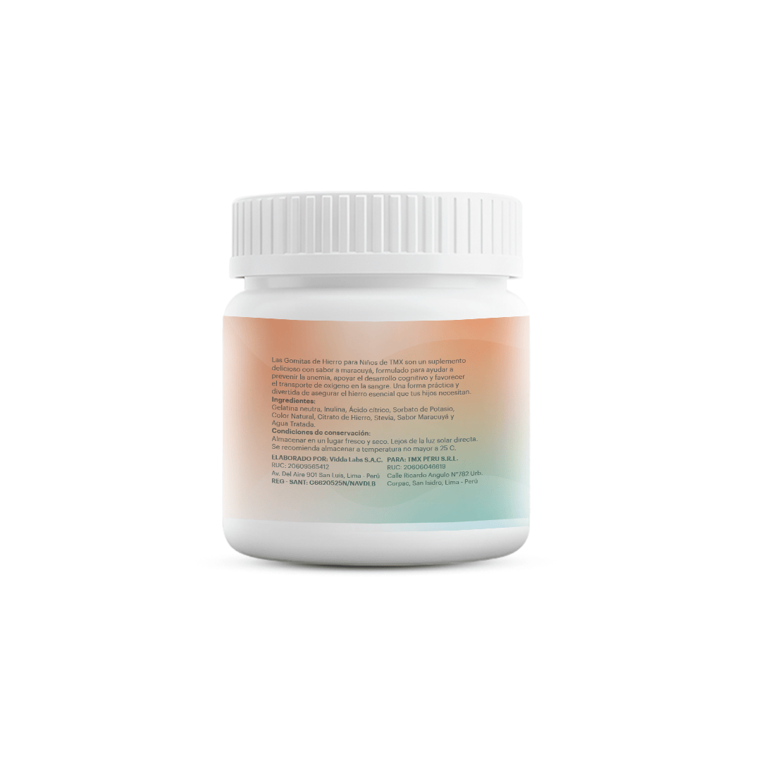 GOMITAS HIERRO NIÑOS 70 VITAMINAS TMX WELLNESS - 2