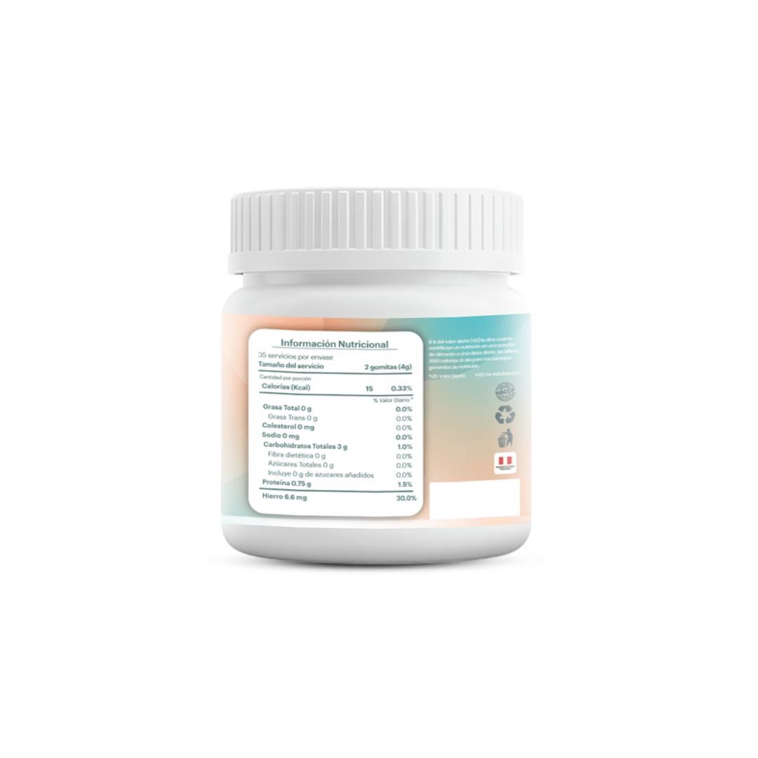 GOMITAS HIERRO NIÑOS 70 VITAMINAS TMX WELLNESS - 3