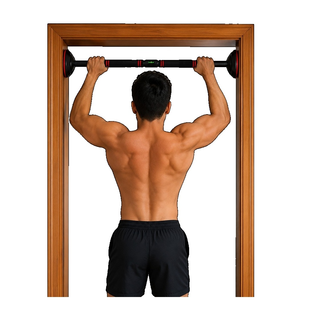 BARRA DOMINADAS EXPANDIBLE 70 A 90 CM CON NIVEL PULL UP BAR - 2