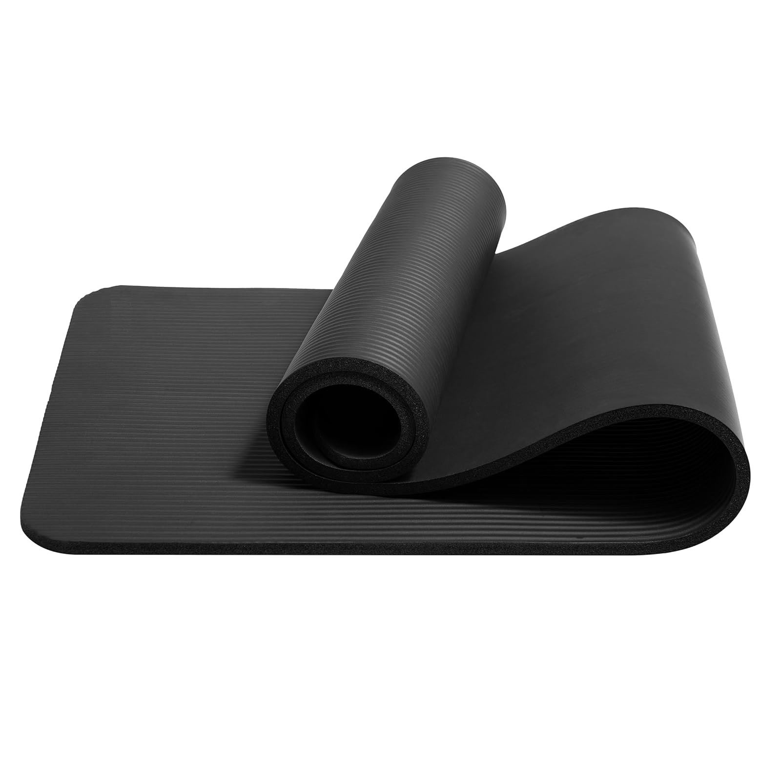 MAT ENTRENAMIENTO DE 15MM ESPESOR COLCHONETA TAPETE FITNESS NEGRO - 8
