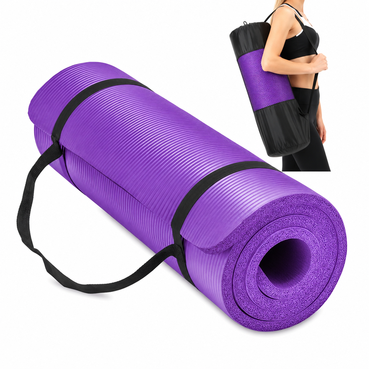 MAT ENTRENAMIENTO DE 15MM ESPESOR COLCHONETA TAPETE FITNESS - 1