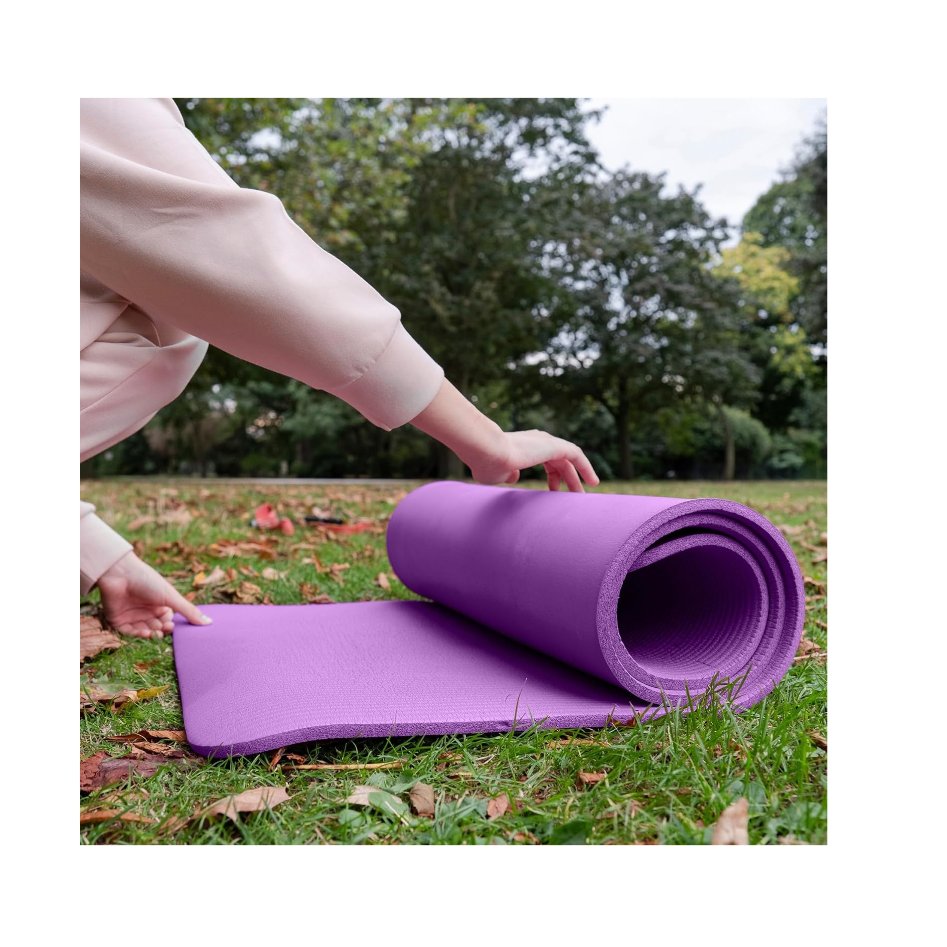 MAT ENTRENAMIENTO DE 15MM ESPESOR COLCHONETA TAPETE FITNESS - 4