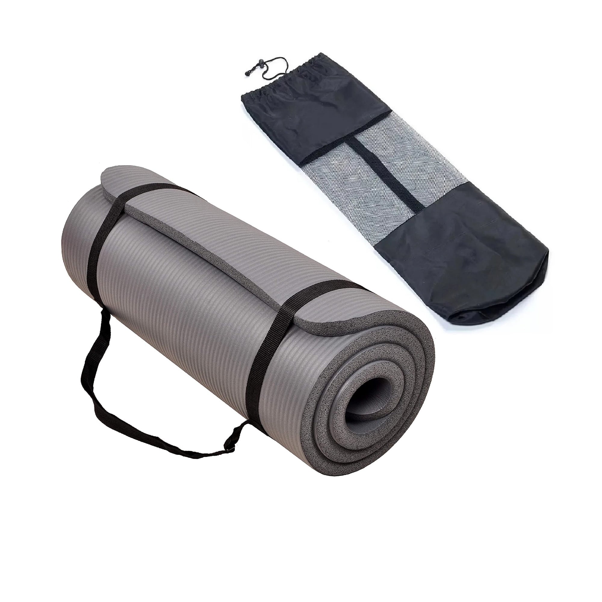 YOGA MAT COLCHONETA ENROLLABLE TAPETE DE EJERCICIOS 20 MM PLOMO - 7