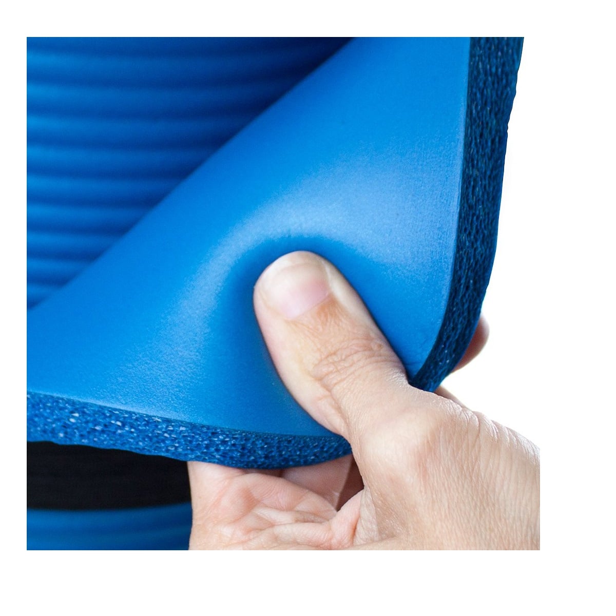 YOGA MAT COLCHONETA ENROLLABLE TAPETE DE EJERCICIOS 20 MM AZUL - 2
