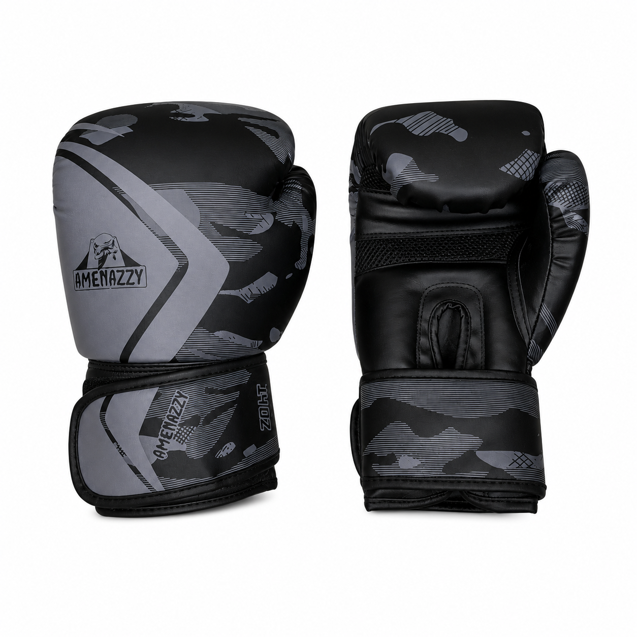 GUANTES DE BOXEO BOX AMENAZZY CALIDAD 14 ONZAS GRIS - 1