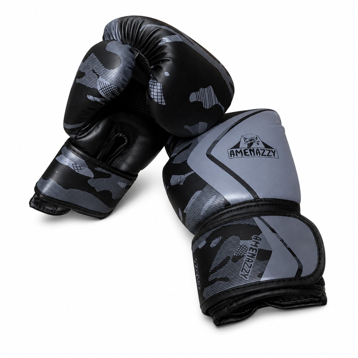 GUANTES DE BOXEO BOX AMENAZZY CALIDAD 14 ONZAS GRIS - 4