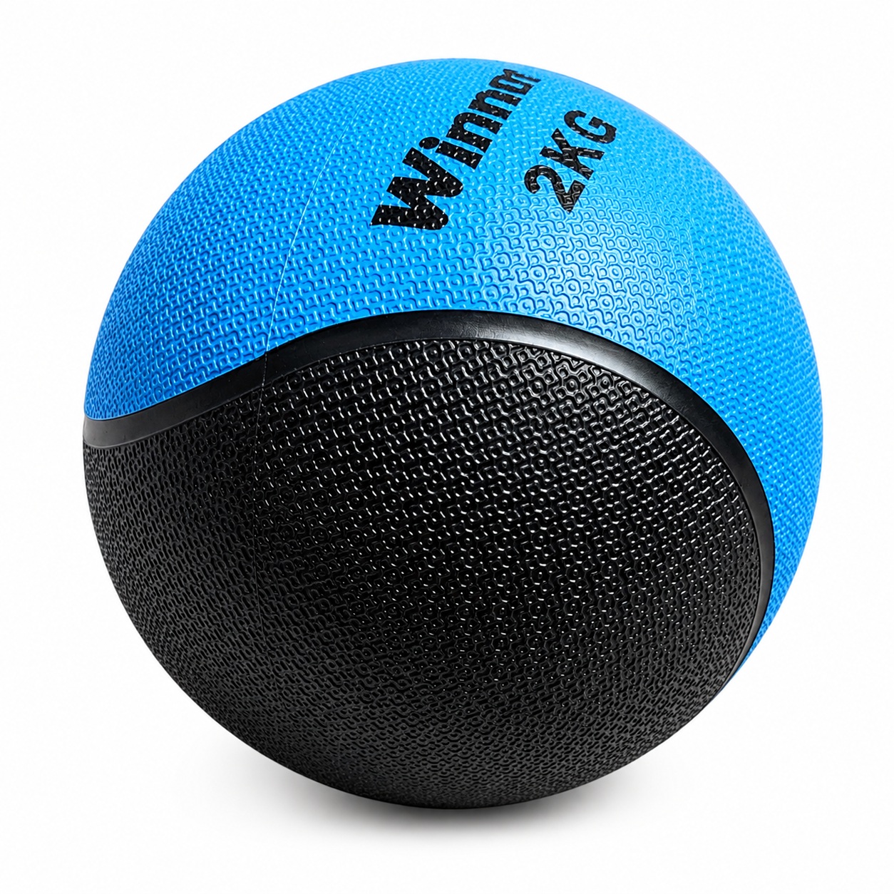 PELOTA BALÓN MEDICINAL PESO 2 KG CON REBOTE FUNCIONAL CROSSFIT AZUL - 3