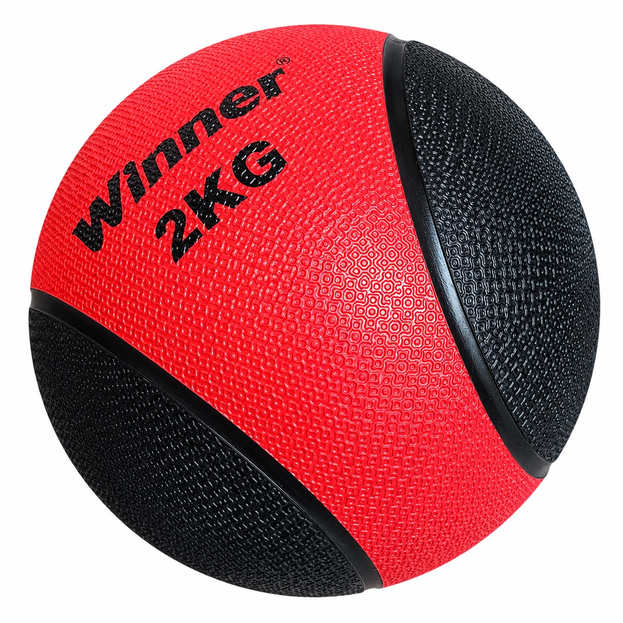 PELOTA BALÓN MEDICINAL PESO 2 KG CON REBOTE FUNCIONAL CROSSFIT ROJO - 4