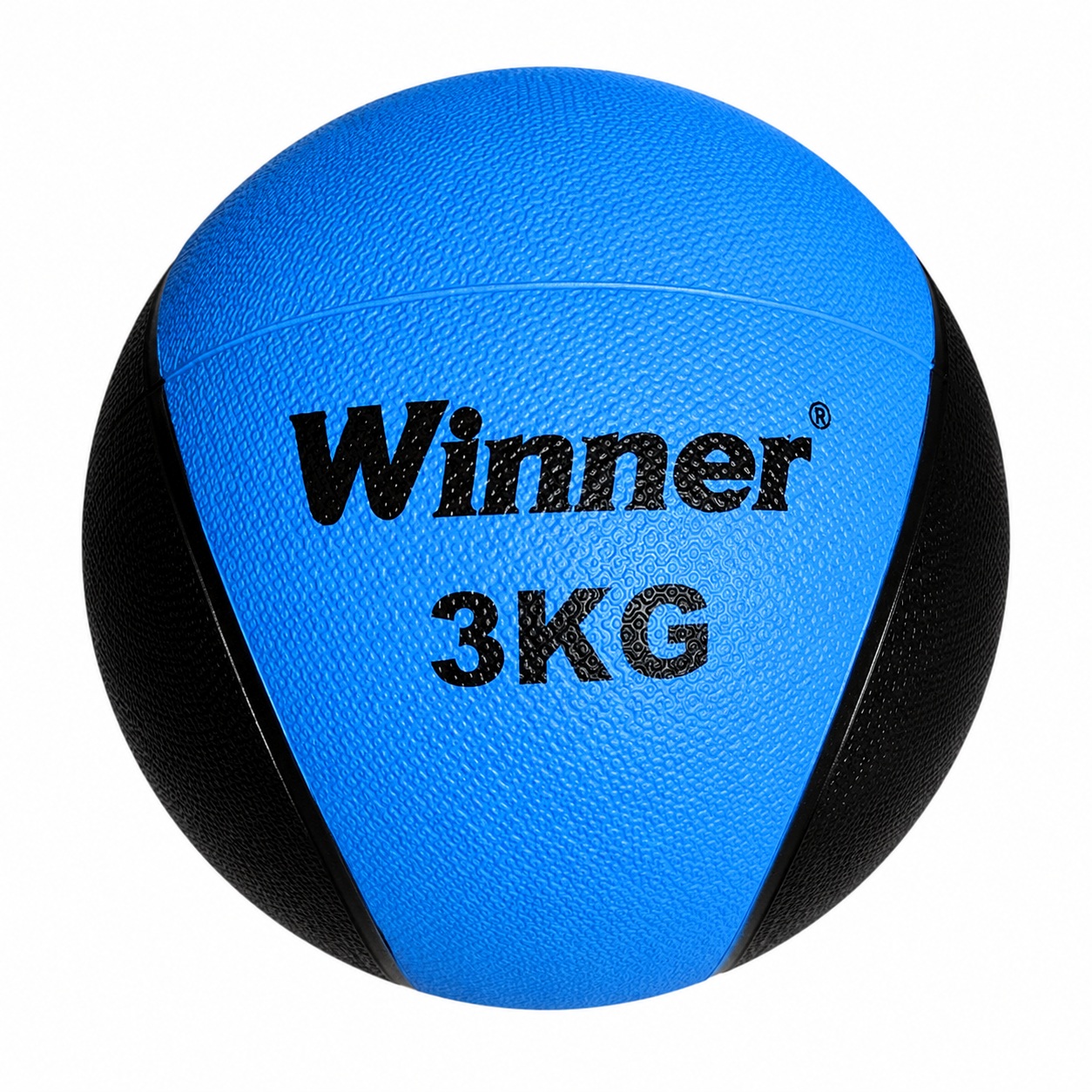 PELOTA BALÓN MEDICINAL PESO 3 KG CON REBOTE FUNCIONAL CROSSFIT AZUL - 5