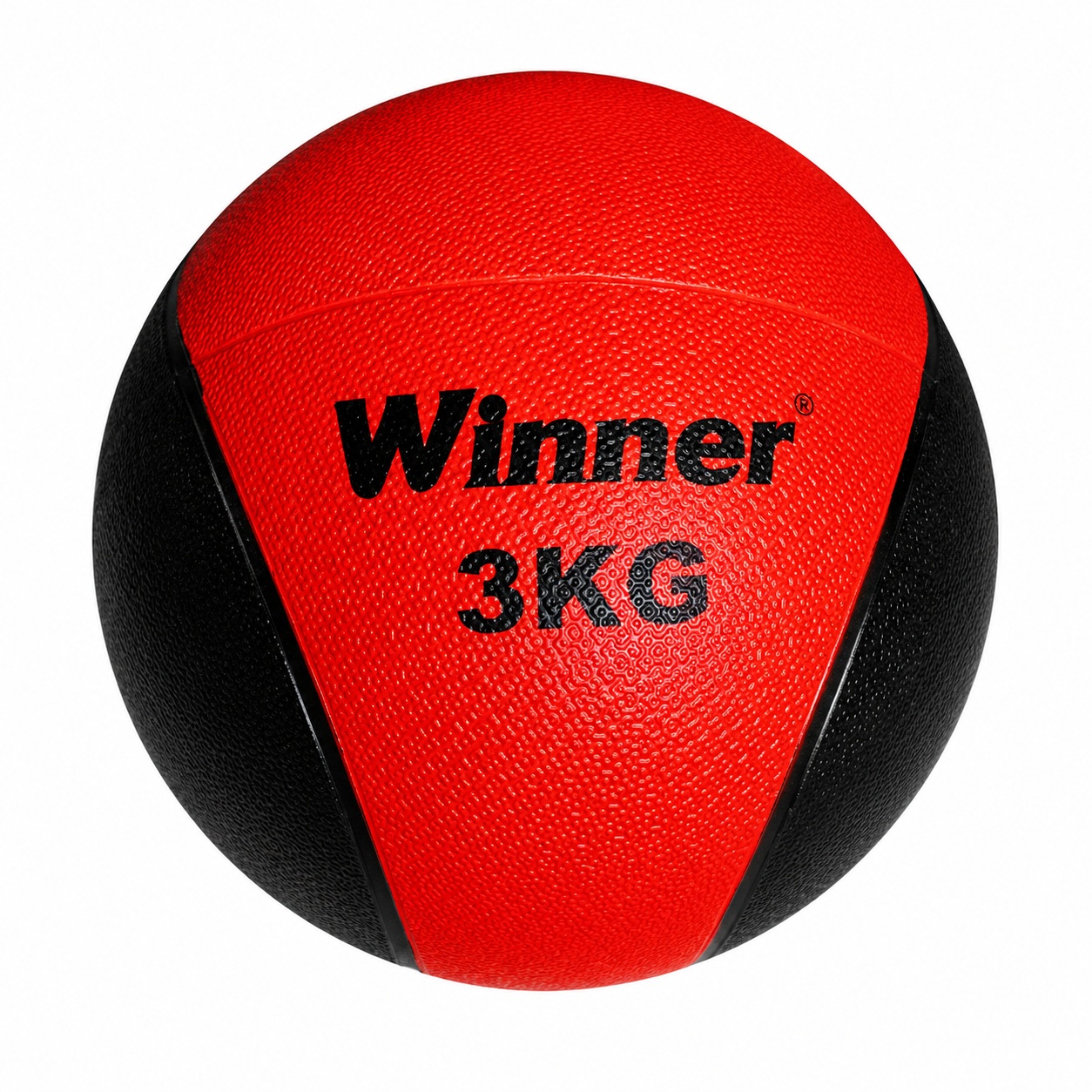 PELOTA BALÓN MEDICINAL PESO 3 KG CON REBOTE FUNCIONAL CROSSFIT ROJO - 5