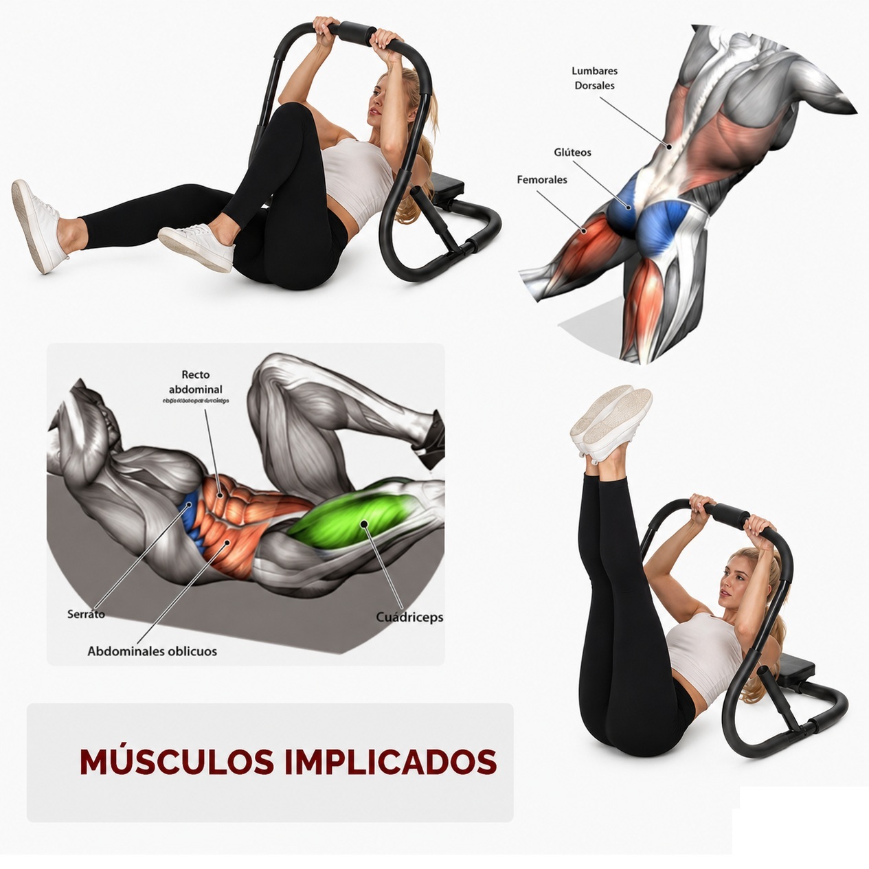 MÁQUINA ABDOMINAL AB TRIMMER CRUNCHER SHAPER TONIFICA NEGRO - 4