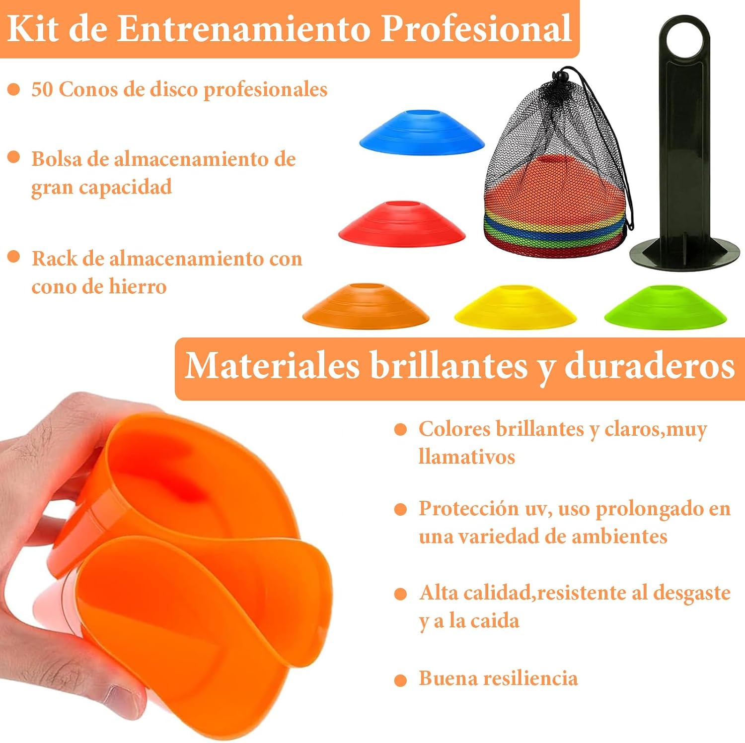 CONOS TORTUGA SET 50 PLATILLOS AGILIDAD COORDINACION FÚTBOL - 9
