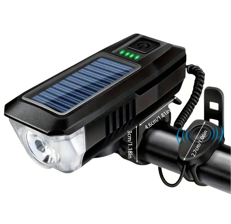 LUZ EL CICLISTA URBANO LY-17 BICICLETA CON TIMBRE ELÉCTRICO RECARGABLE SOLAR - 1