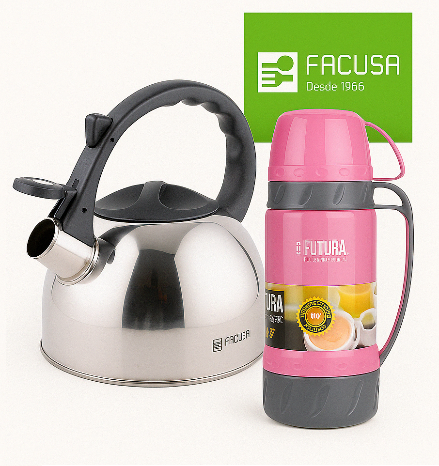 COMBO TETERA 2.50 LITROS FACUSA + TERMO 1 LITRO FUTURA - 1
