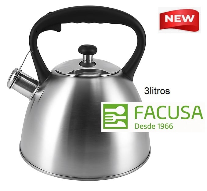 TETERA FACUSA DE 3 LITROS CON SILBADOR FACUSA - 1