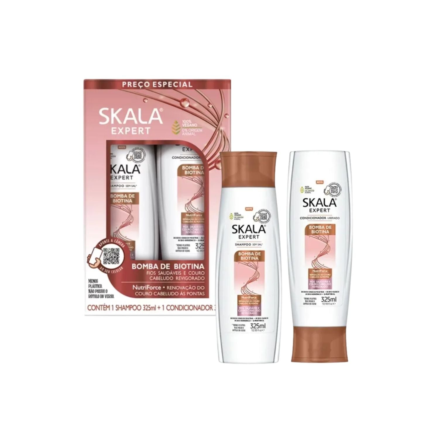 SHAMPOO ACONDICIONADOR BOMBA DE BIOTINA SKALA EXPERT 325ML DUO PACK - 1