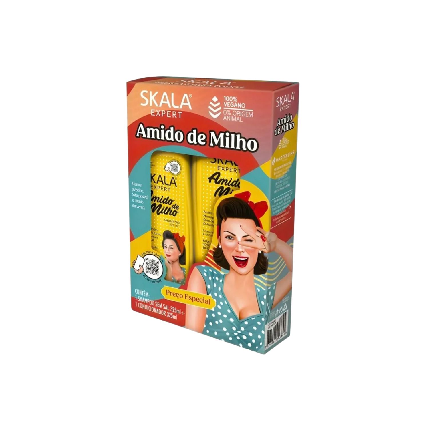 SHAMPOO ACONDICIONADOR AMIDO DE MILHO SKALA EXPERT 325ML DUO PACK - 1