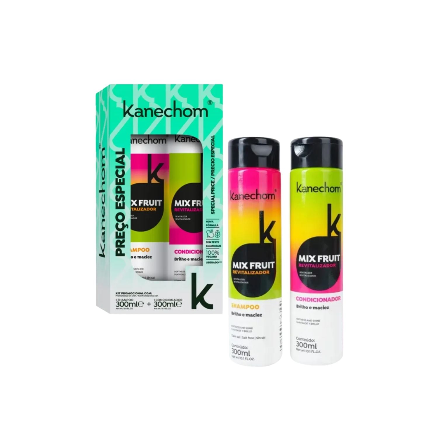 KANECHOM SHAMPOO ACONDICIONADOR MIX FRUIT 300ML DUO PACK - 1