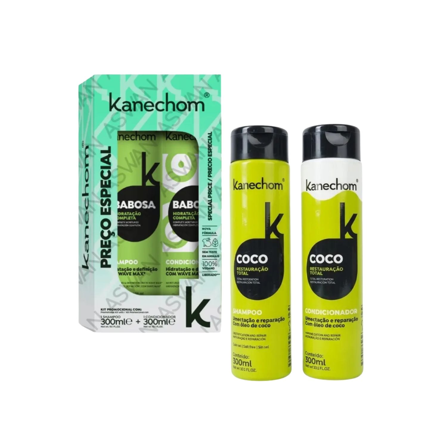 KANECHOM SHAMPOO ACONDICIONADOR COCO 300ML DUO PACK - 1