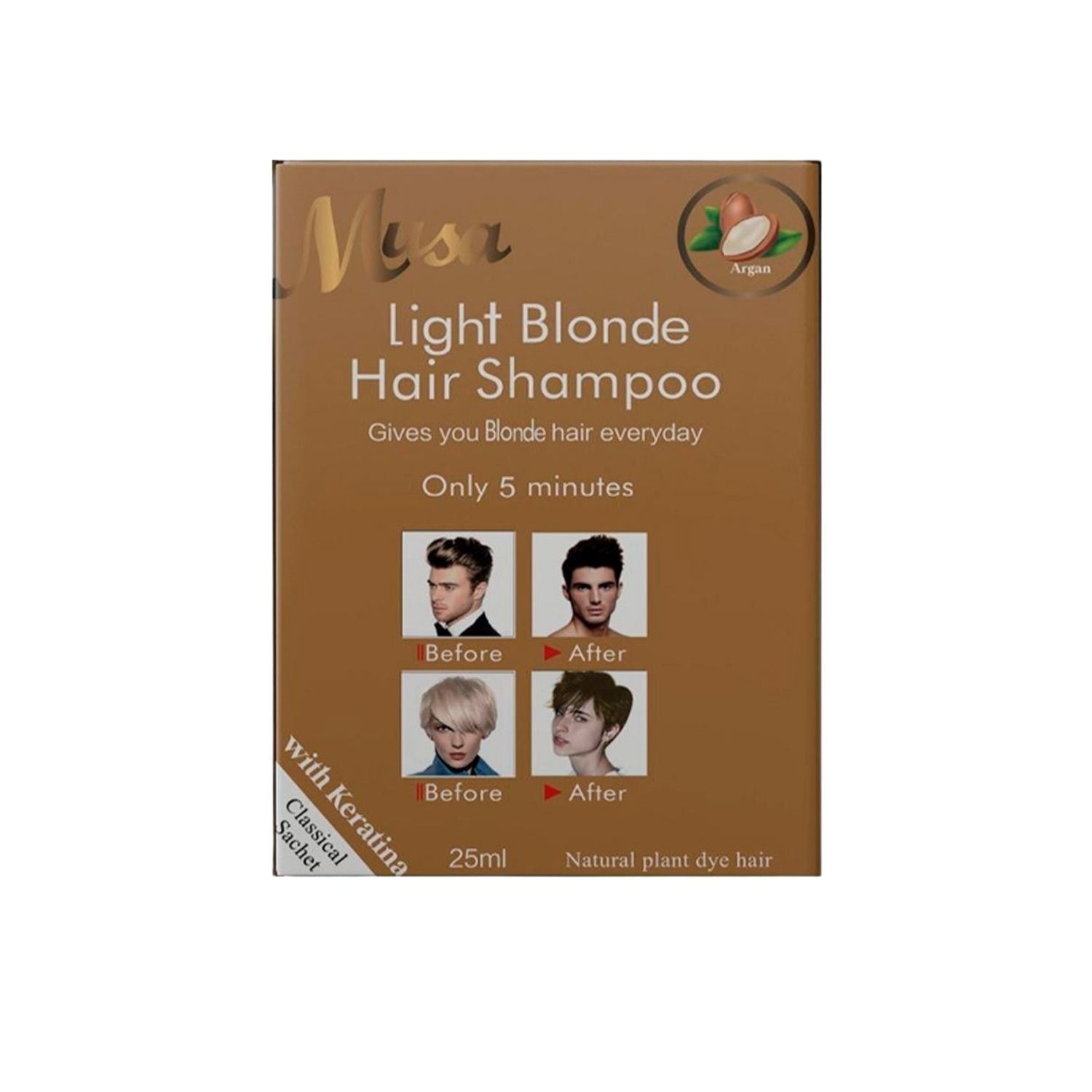 SHAMPOO TINTE CABELLO MUSA LIGTH BLONDE 88.0 HAIR COLOR 25ML X 10 - 1