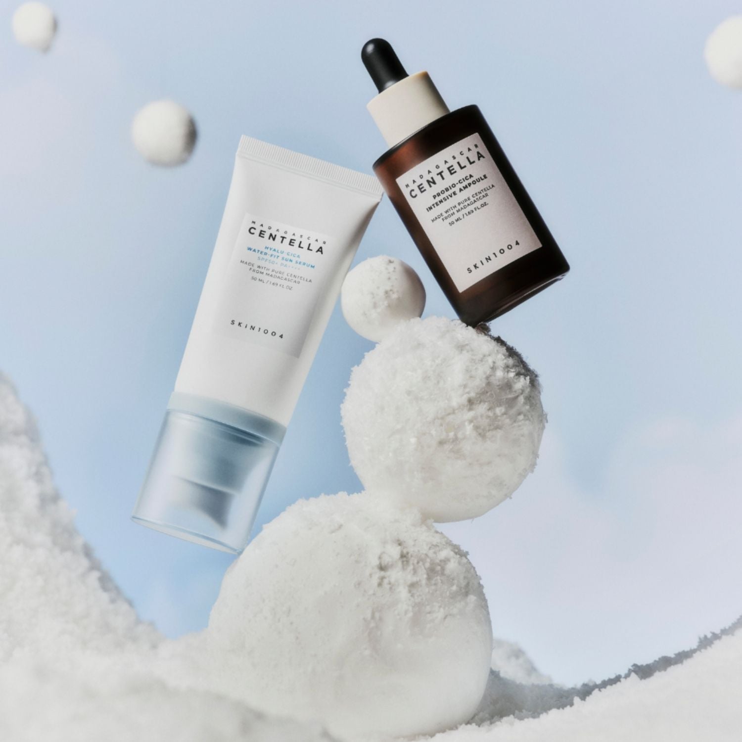 SKIN1004 GLOW 1004 DUO BLOQUEADOR CENTELLA HYALU-CICA SUN SERUM + PROBIO-CICA AMPOULE SET - 2