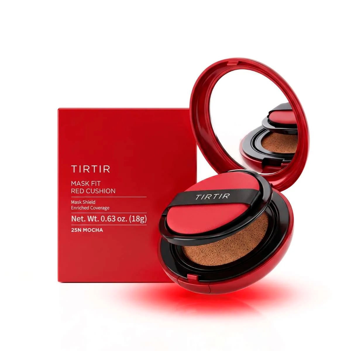 TIRTIR BASE DE MAQUILLAJE MASK FIT RED CUSHION 25N MOCHA 18G COREANA - 1