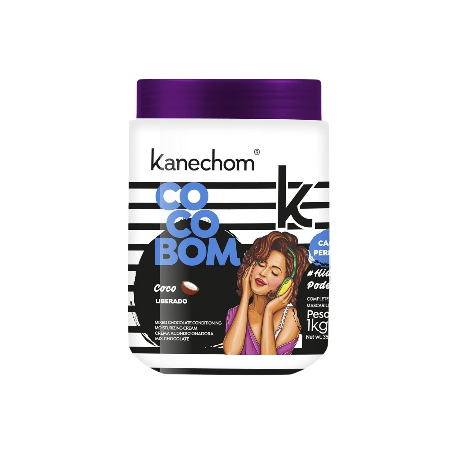 KANECHOM CREMA COCO BOM MÁSCARA CAPILAR TRATAMIENTO CAPILAR CONDICIONANTE 1KG - 1