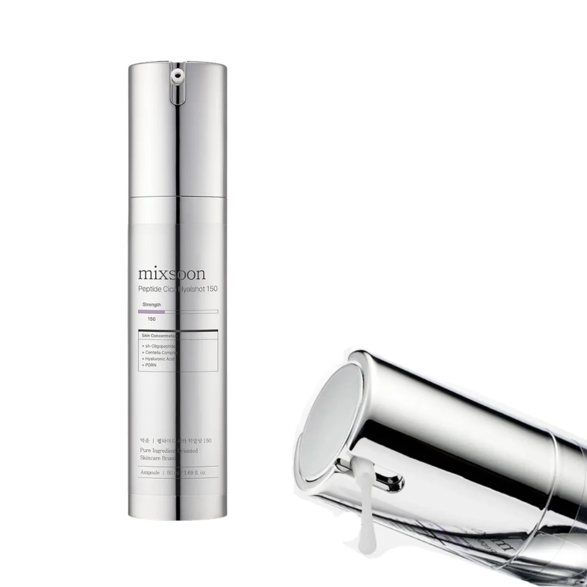 MIXSOON SERUM PEPTIDE CICA HYALSHOT 150 AMPOULE 50ML MICROAGUJAS - 2