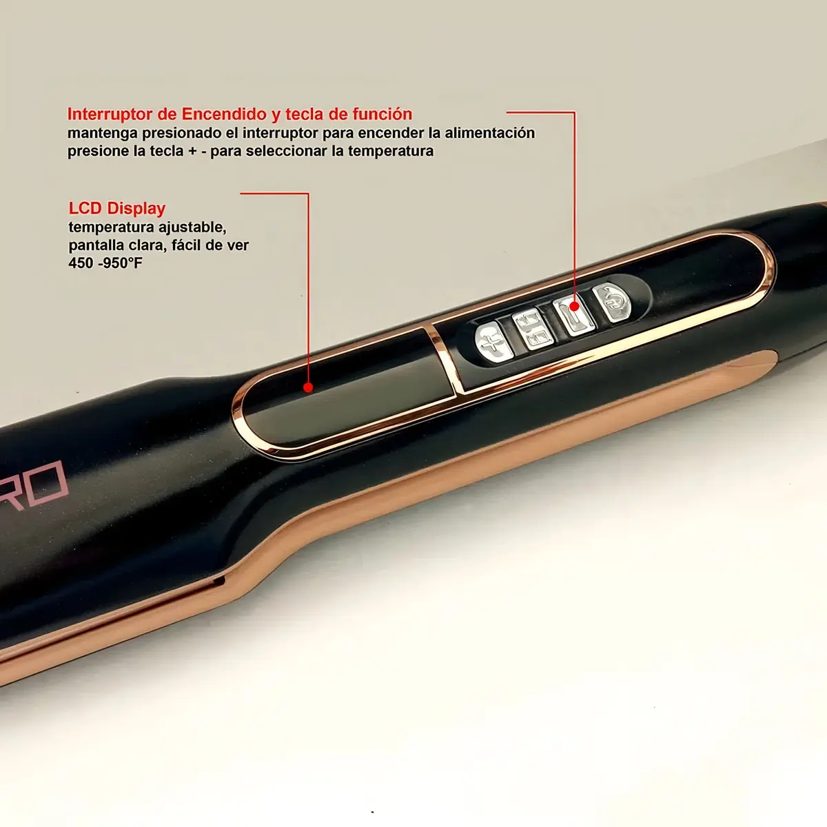 PLANCHA DE CABELLO ALISADORA ROZIA PRO HR815 LACEADOR PROFESIONAL 950°F - 2