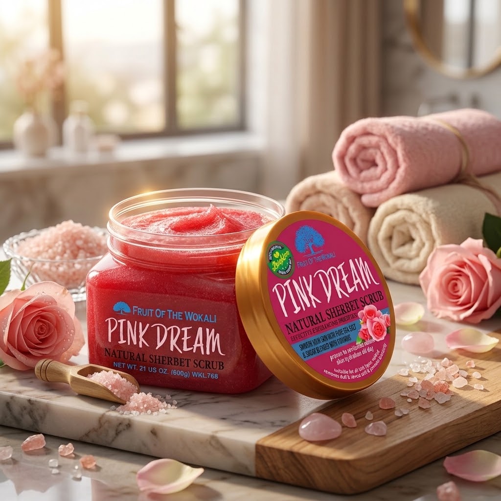 FRUIT OF THE WOKALI EXFOLIANTE CORPORAL NATURAL ROSAS PINK DREAM 600G - 2