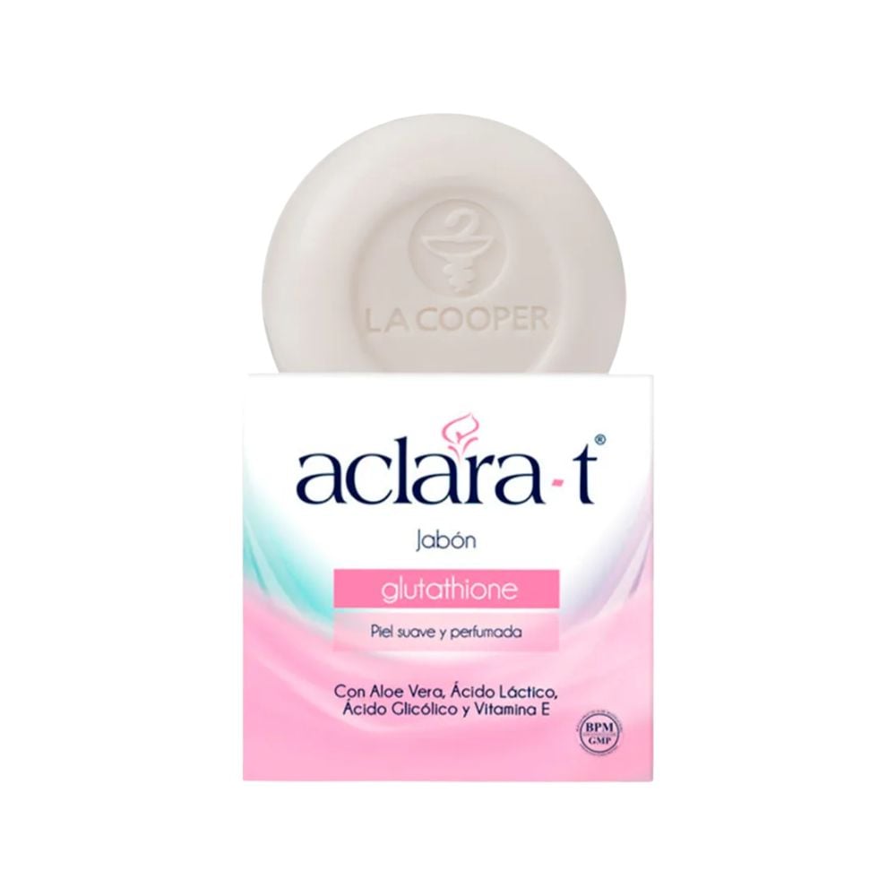 JABON BLANQUEADOR DE GLUTATHIONE ACLARA-T 80G ACLARANTE ANTIMANCHAS - 2
