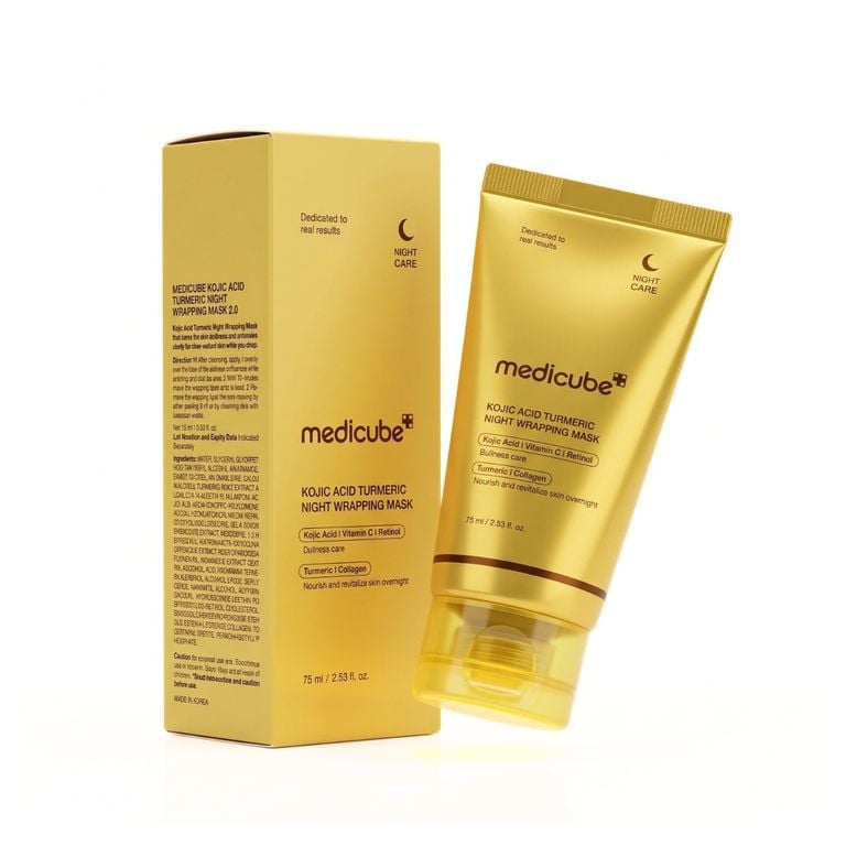 MEDICUBE KOJIC ACID TURMERIC NIGHT WRAPPING MASK 2.0 75ML MASCARILLA FACIAL - 1