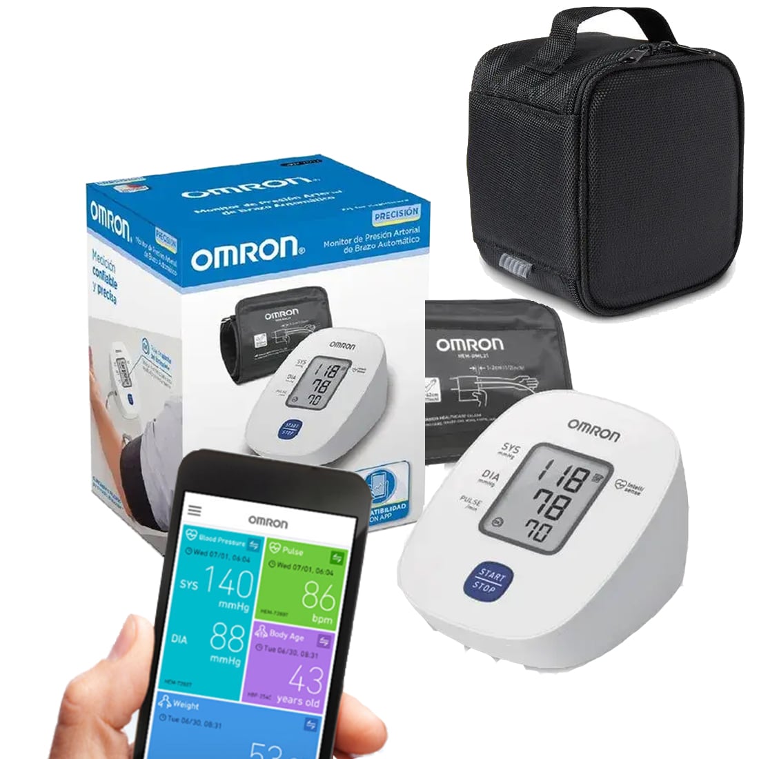 TENSIOMETRO OMRON HEM-7121J CON APLICATIVO PARA CELULAR - 1