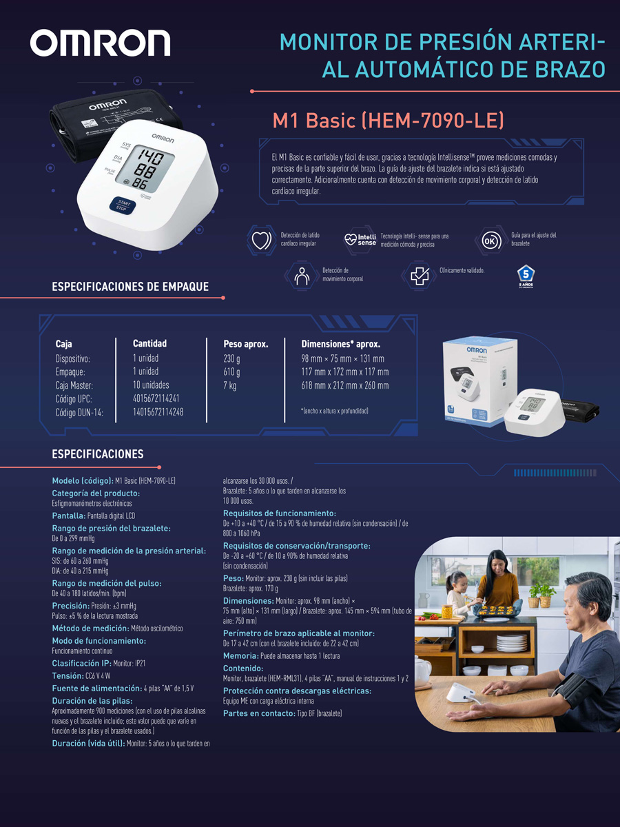TENSIÓMETRO OMRON HEM-7090-LE + CONEXIÓN CELULAR - 3