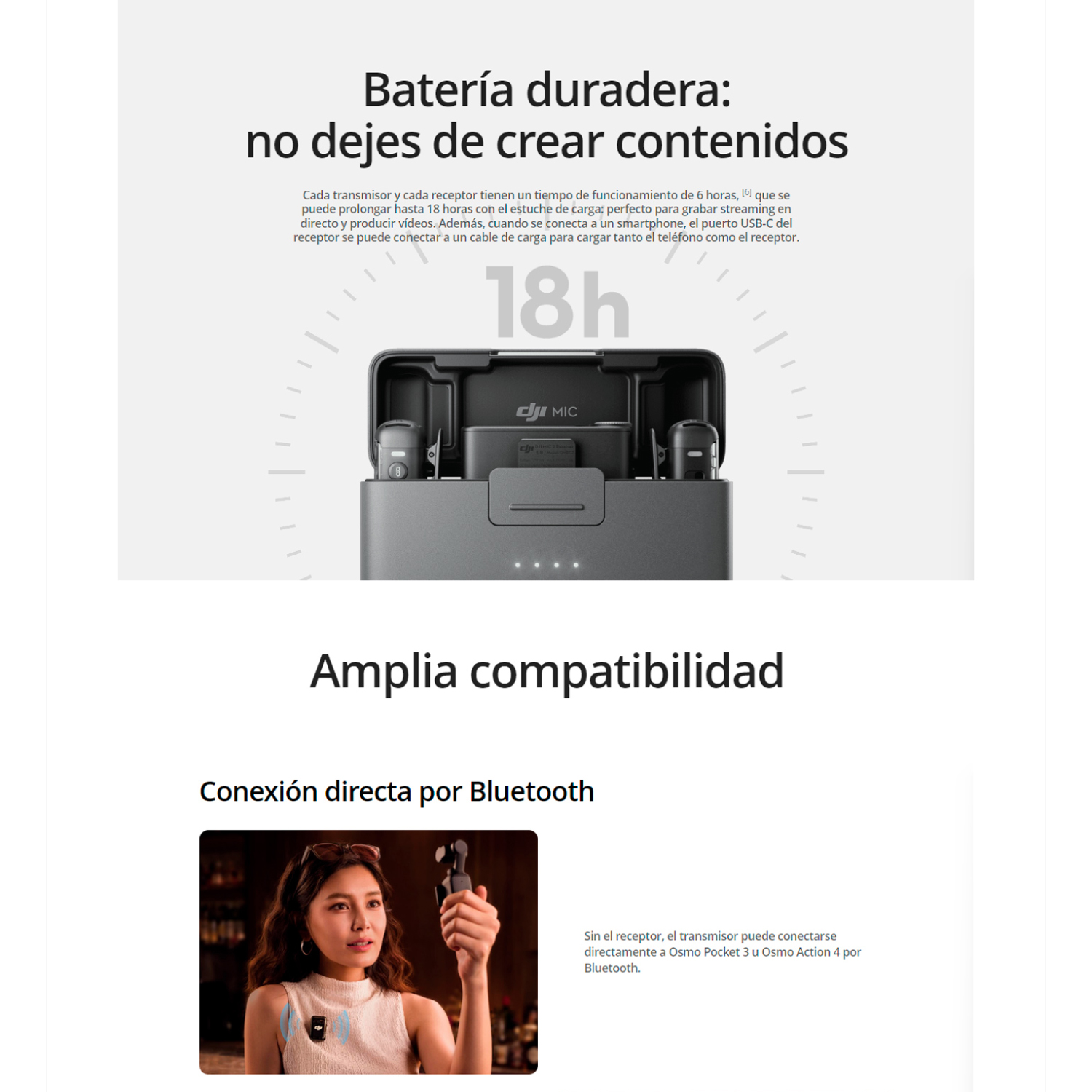 MICRÓFONO DJI MIC 2 PROFESIONAL 2 TX + 1 RX + ESTUCHE CANCELACION RUIDO - 5
