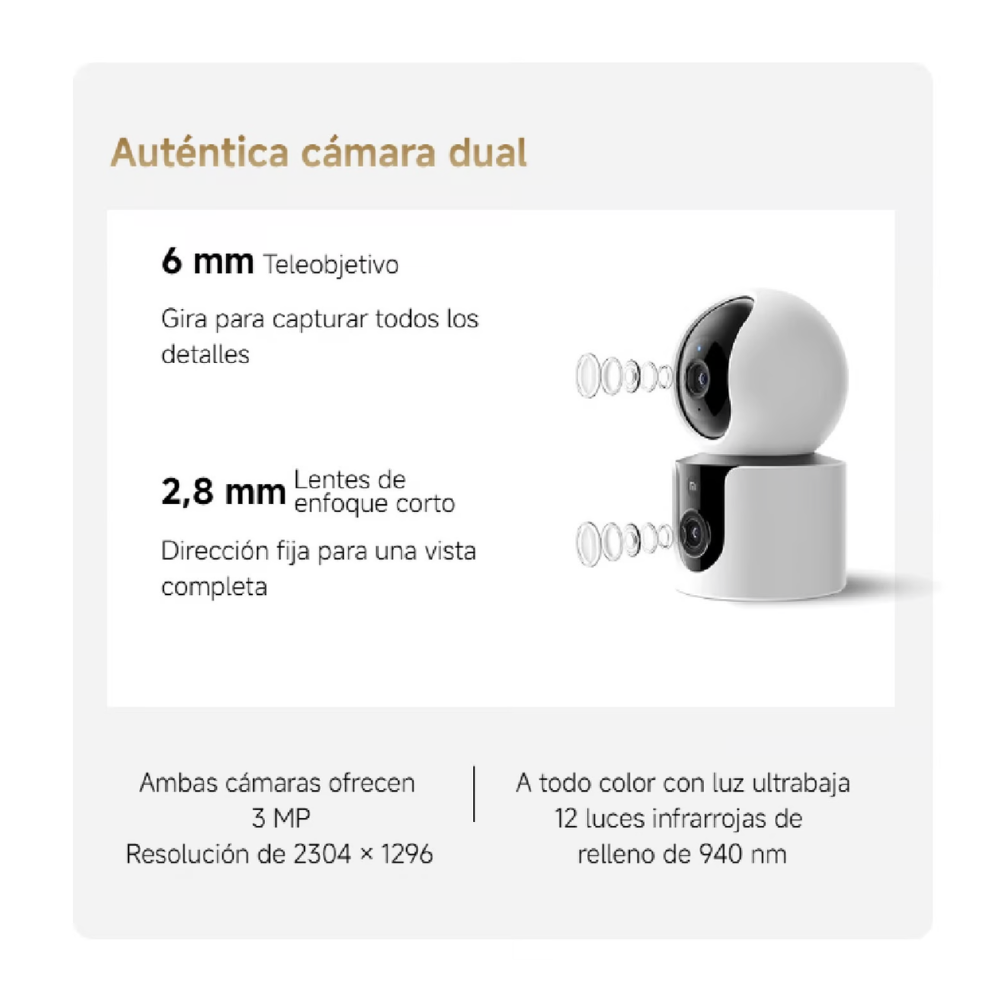 CÁMARA DE SEGURIDAD XIAOMI SMART C300 DUAL EU - 4