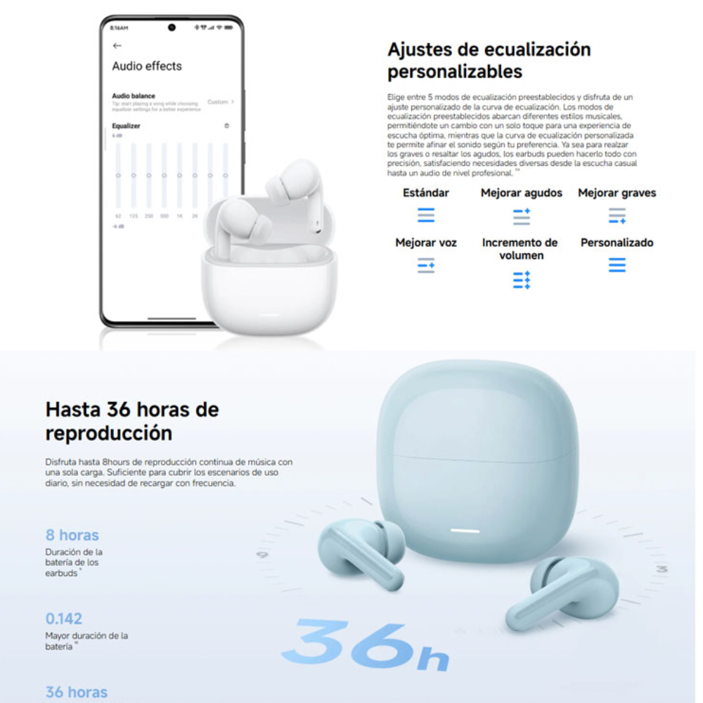 AUDÍFONOS BLUETOOTH XIAOMI REDMI BUDS 8 LITE - 5