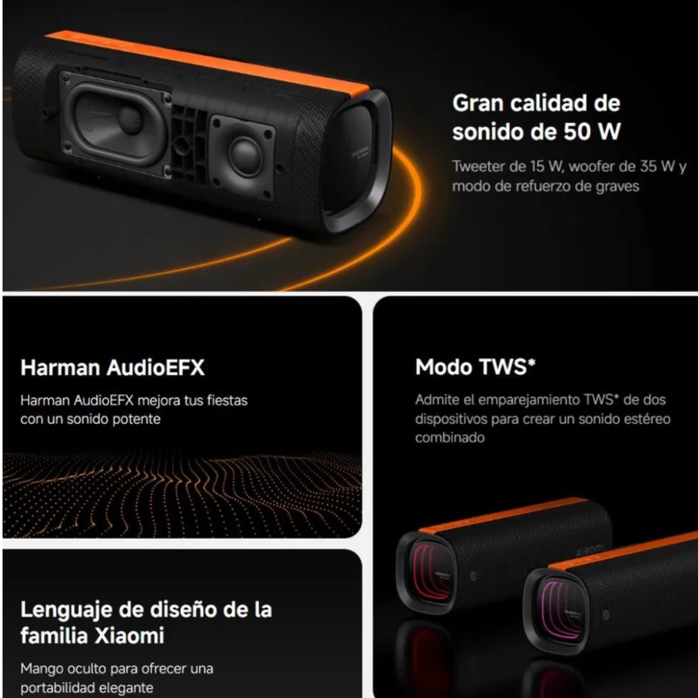 PARLANTE BLUETOOTH XIAOMI SOUND PARTY NS7 IP67 50W NEGRO - 5