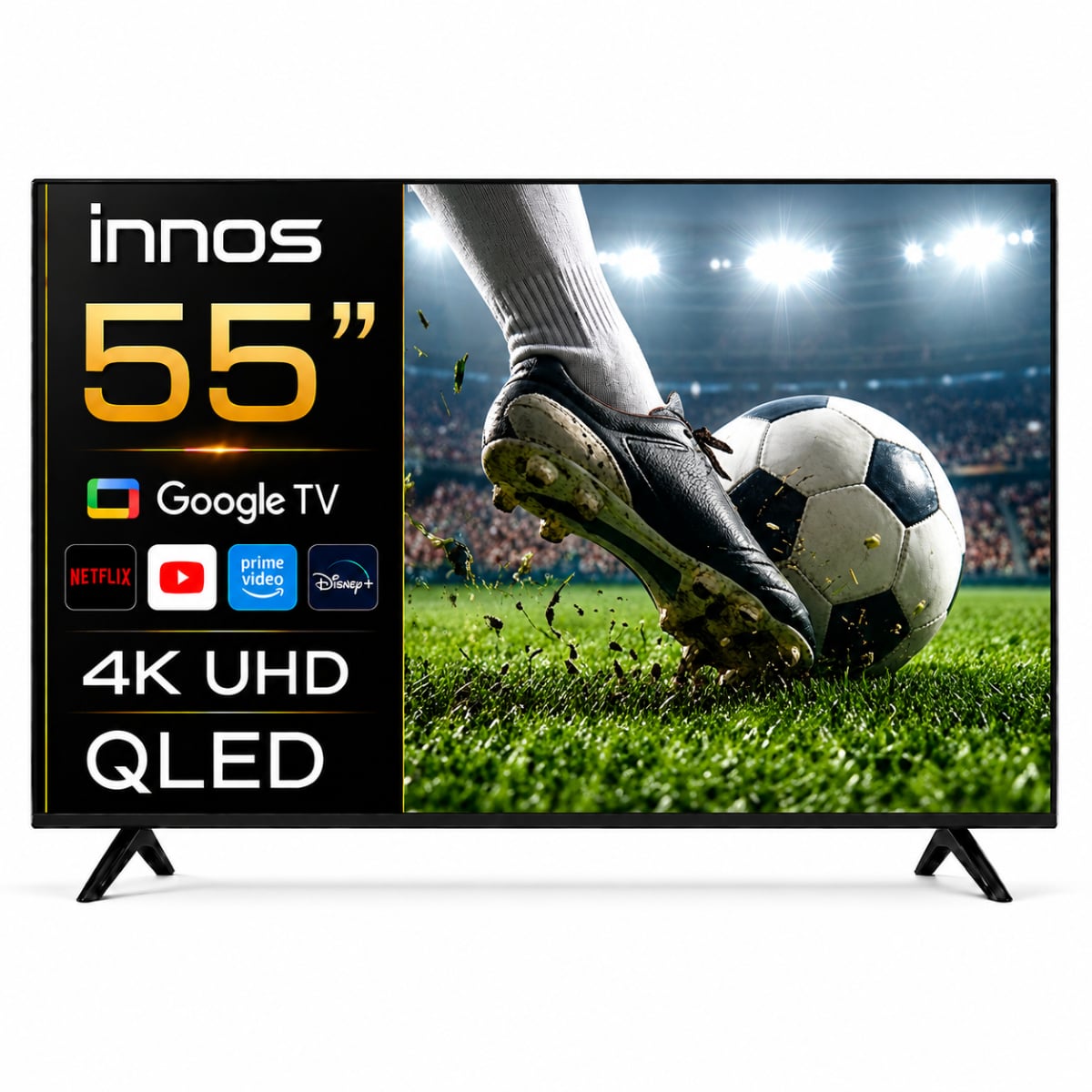 TELEVISOR INNOS 4K 55" QLED Google TV 2+64GB  LE-55KA1 - 1