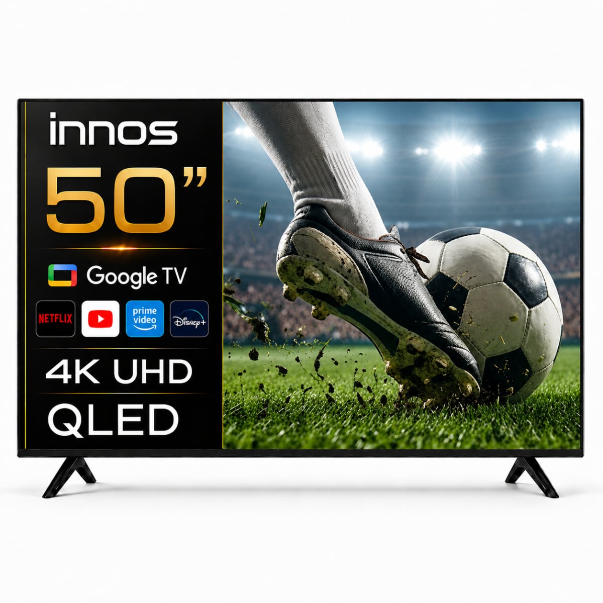 TELEVISOR INNOS 4K 50" QLED Google TV 2+64GB  LE50KA1 - 1