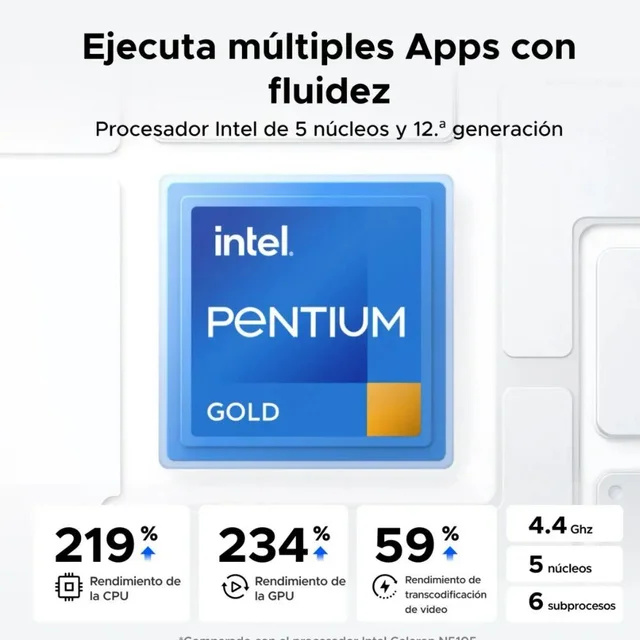 SERVIDOR NAS UGREEN NASYNC DXP4800 PLUS 4 BAHÍAS 144TB 10GBE 8GB DDR5 INTEL PENTIUM GOLD 8505 - 2