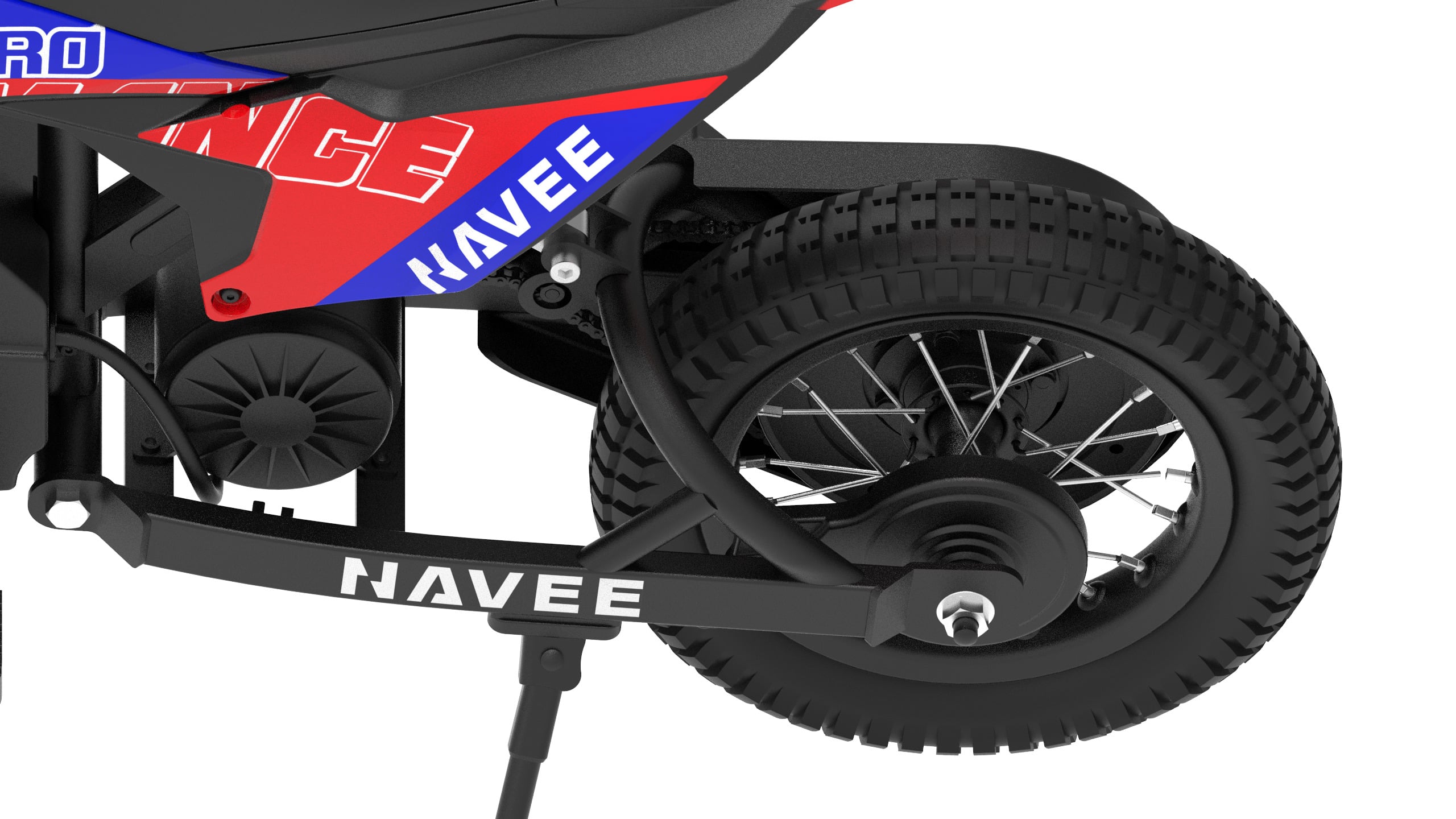 MOTO ELECTRICA PARA NIÑOS NAVEE CYBER X PRO 300W 25KM/H 15KM AUTONOMÍA AZUL - 5
