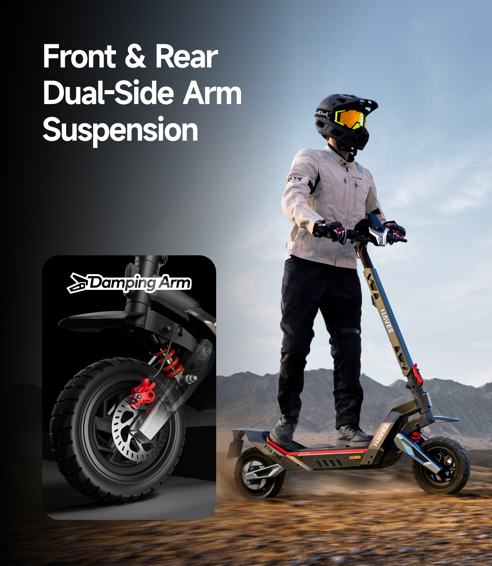SCOOTER ELÉCTRICO NAVEE XT5 PRO EU 2200W 75KM AUTONOMÍA 25KM/H 12 PULGADAS OFF ROAD - 5