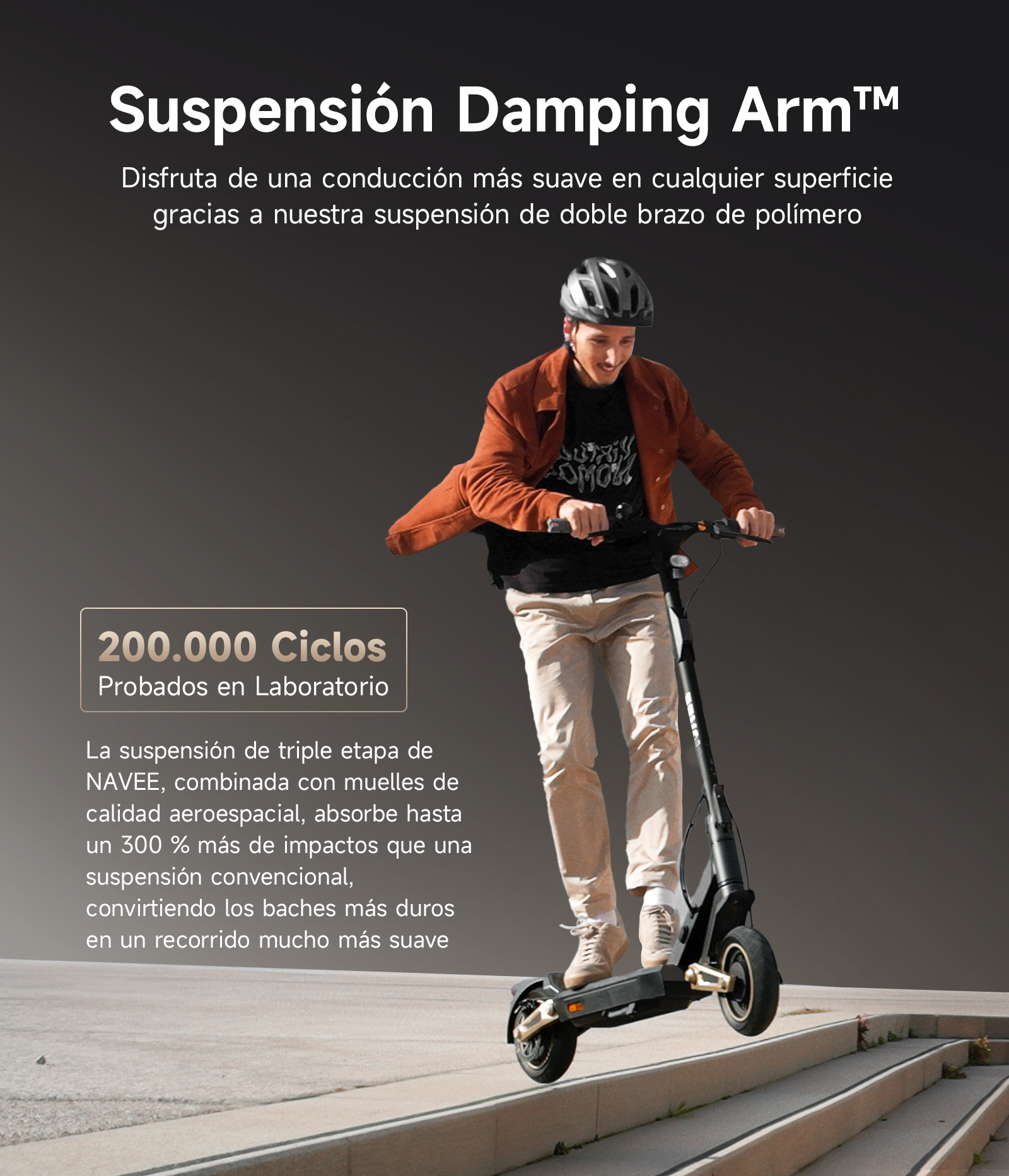 SCOOTER ELÉCTRICO NAVEE ST3 PRO-E 1350W 75KM AUTONOMÍA 25KM/H DOBLE SUSPENSIÓN - 7