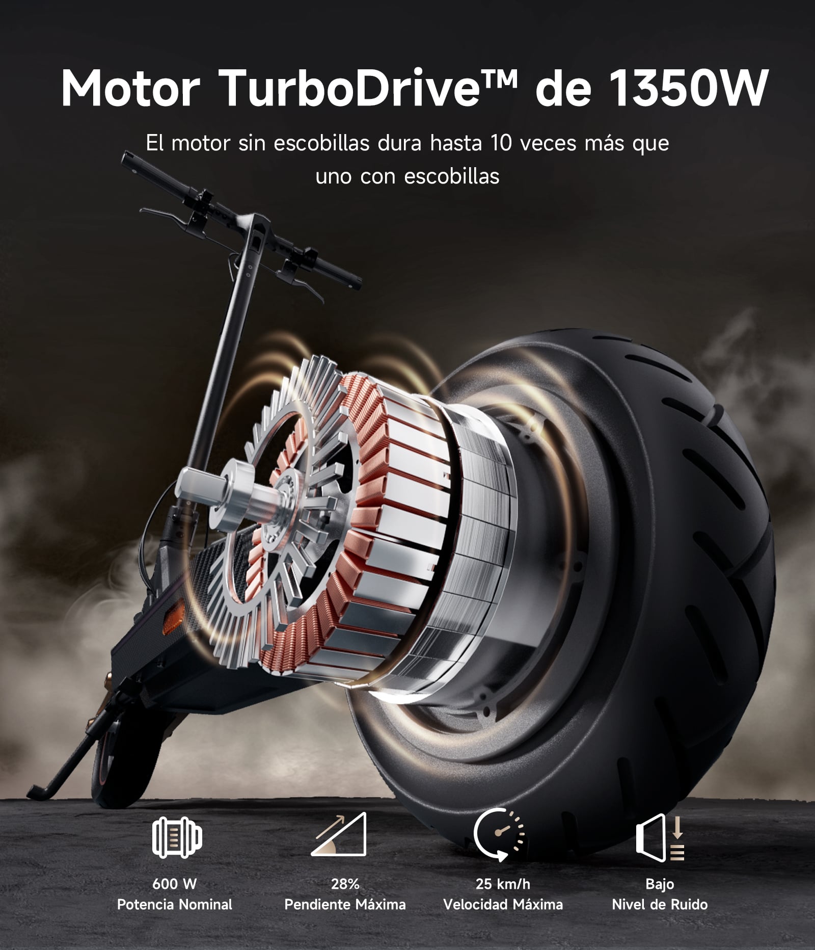 SCOOTER ELÉCTRICO NAVEE ST3 PRO-E 1350W 75KM AUTONOMÍA 25KM/H DOBLE SUSPENSIÓN - 9