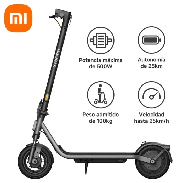 SCOOTER ELÉCTRICO PLEGABLE XIAOMI ELECTRIC SCOOTER 6 LITE GL NEGRO - 2