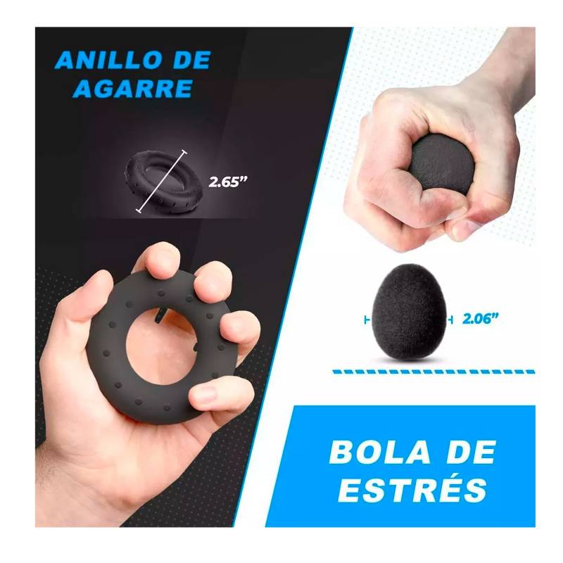 HAND GRIP 60 KG CONTADOR + KIT FORTALECIMIENTO DE AGARRE - 4