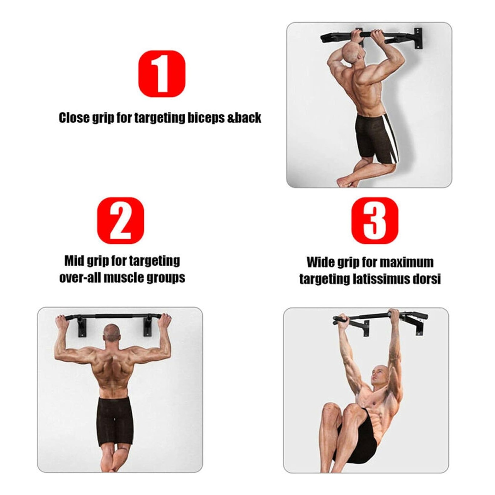 BARRA PARA DOMINADAS PULL UP DE PARED CON ESLABÓN - 4